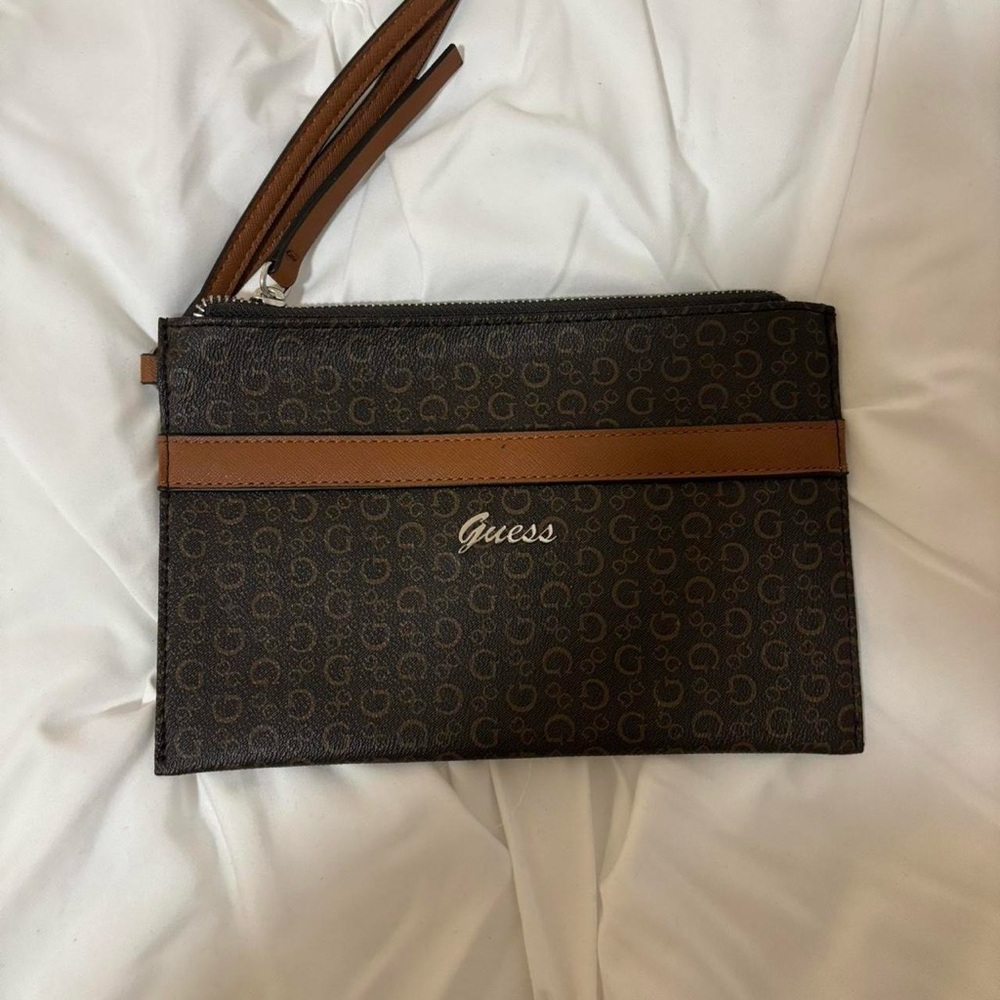 Guess Black and Gold Wristlet